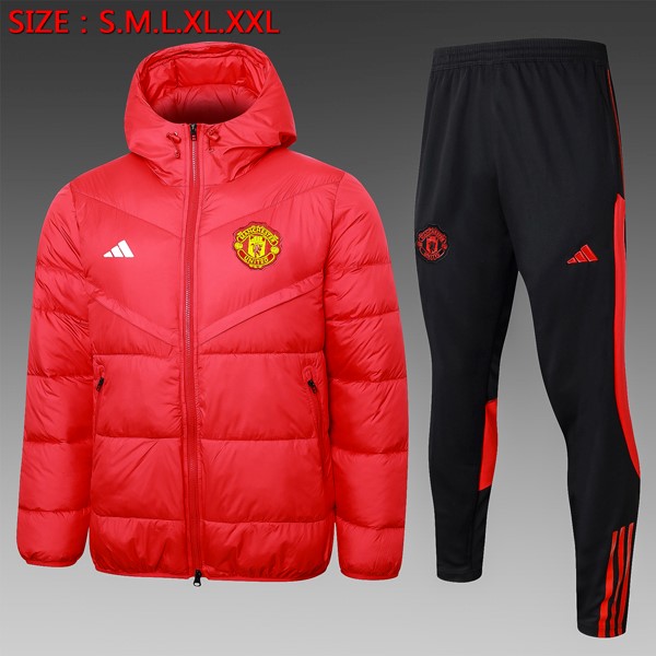 Abrigo Plumón Manchester United Conjunto Completo 2024/2025 Rojo